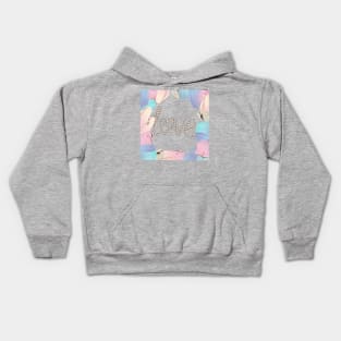 Love in pastel colors Kids Hoodie